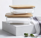 Rectangular Bamboo-Lid Food Containers - Get 2 pcs | Full House Lebanon