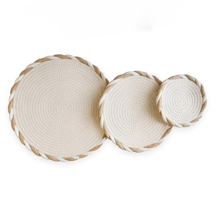 Cannon Cotton Rope Placemat - Medium, Light Brown | Full House Lebanon