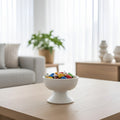 White Porcelain Pedestal Bowl | Full House Lebanon