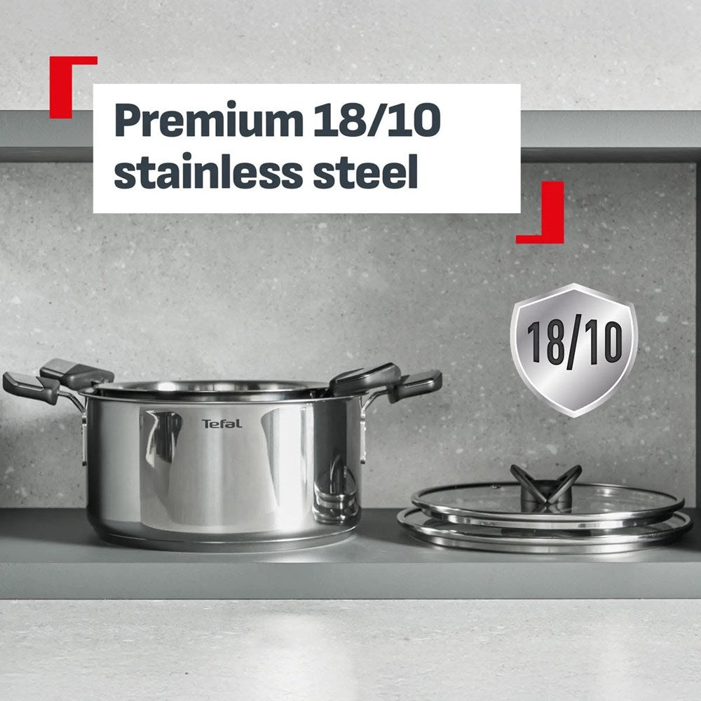 Tefal Stainless Steel Cookware Set – 2 Pots & 1 Frypan | Full House Lebanon