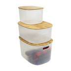 Transparent Oval Box with Bamboo Lid - Small | Full House Lebanon