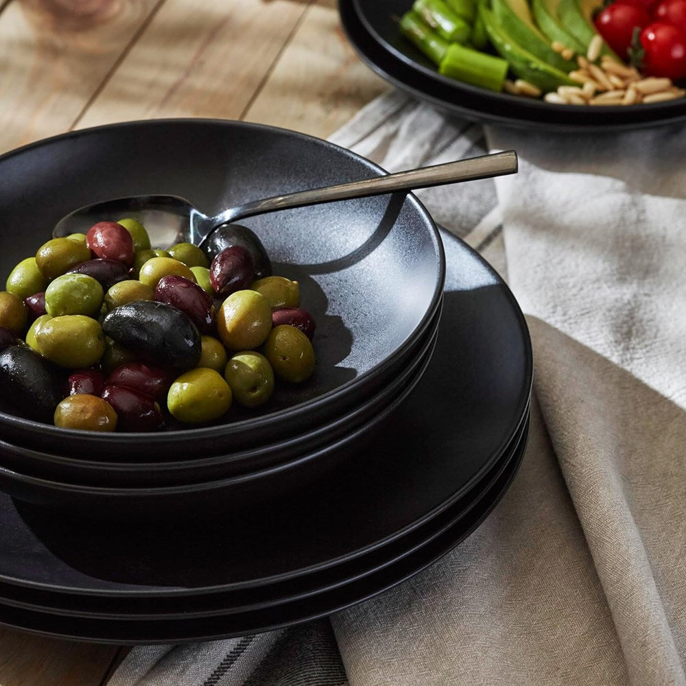 Black Mate Dinnerware Set (18 Pcs) | Full House Lebanon