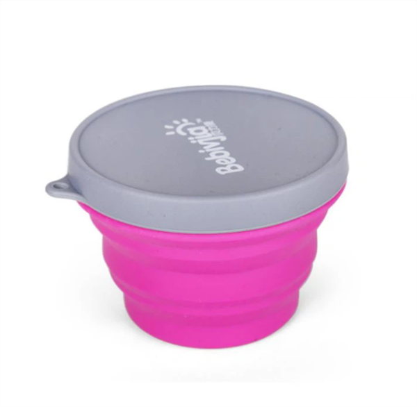 Collapsible Silicone Bowl - Medium, Pink | Full House Lebanon