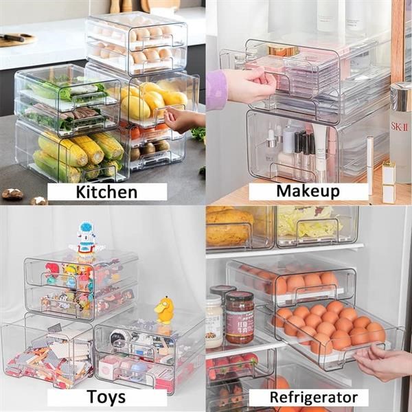 Acrylic Drawer Fridge Organizer - 2 LAYERS EGG STORAGE | Full House Lebanon