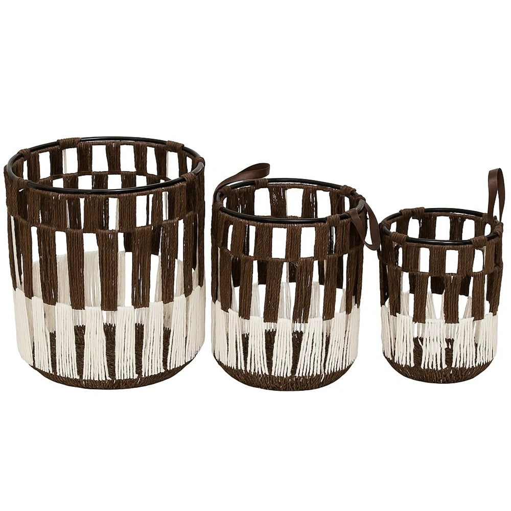 Cannon Laundry Basket with Leather Handles - Medium, Grey | Full House Lebanon