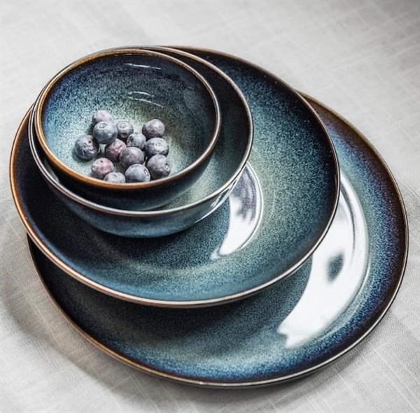 Dosthoff Marble Ocean Blue Dinnerware - Medium Oval Plate | Full House Lebanon