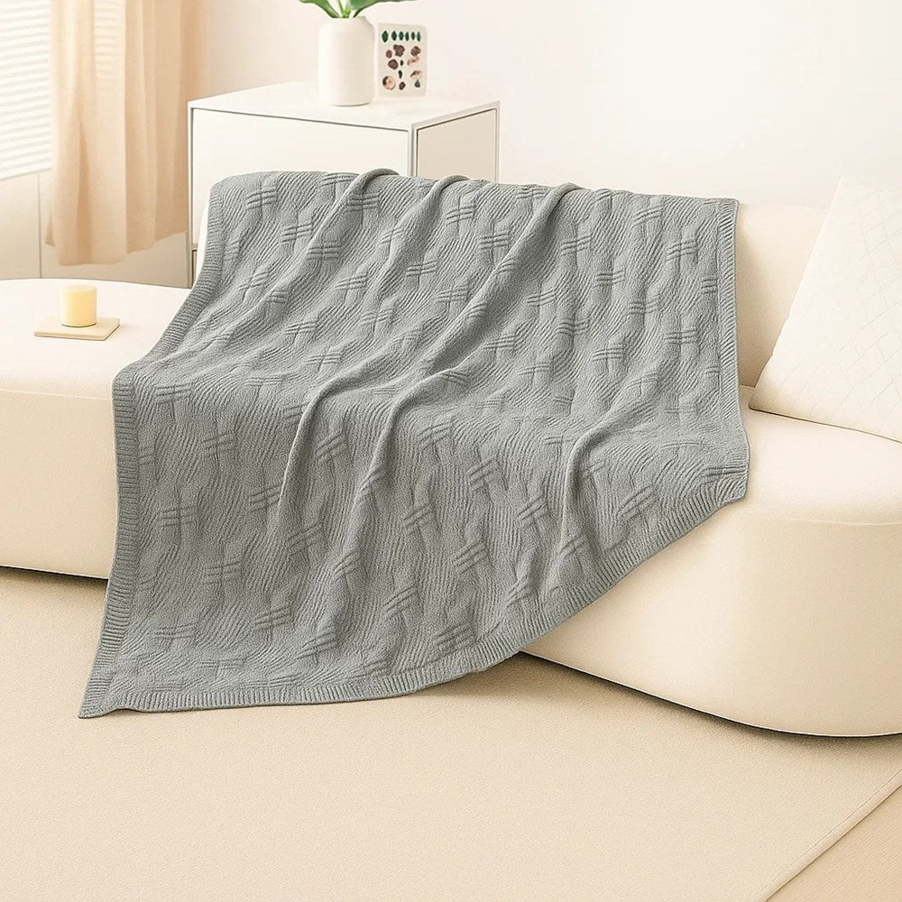 Cannon Throw Blanket - Grey | Full House Lebanon