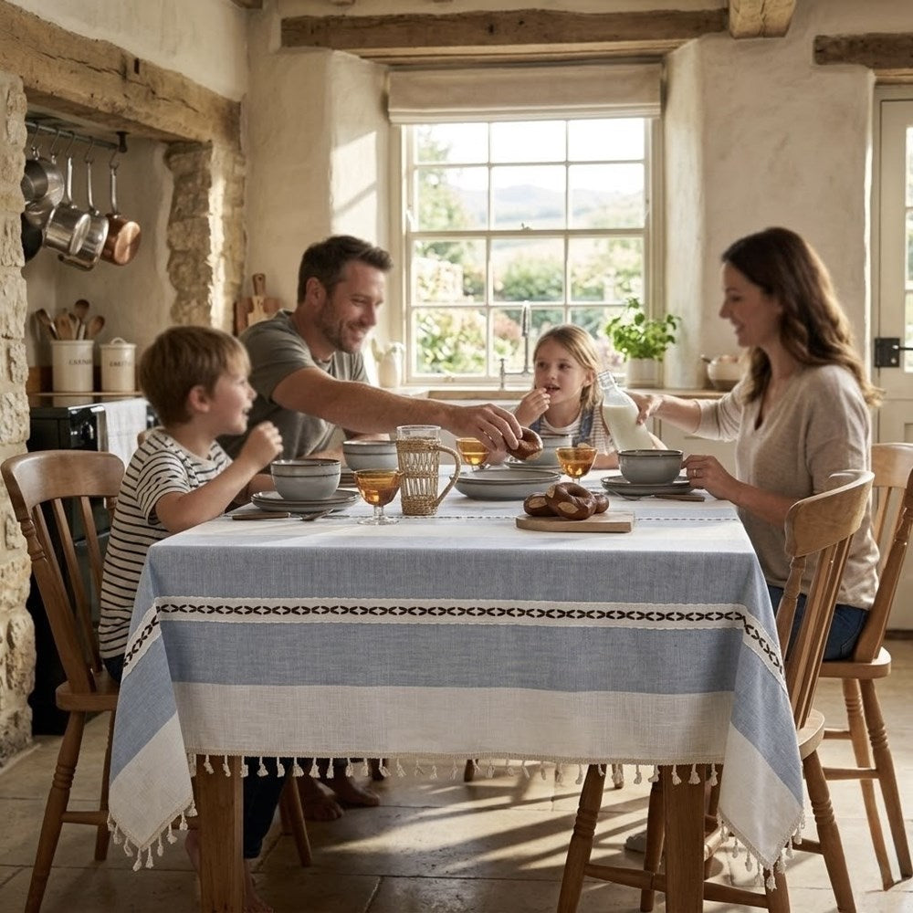 Table Cloth with Tasseled Edges | Full House Lebanon