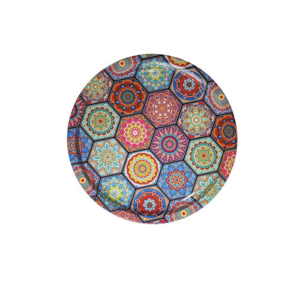 Round Metal Printed Tray