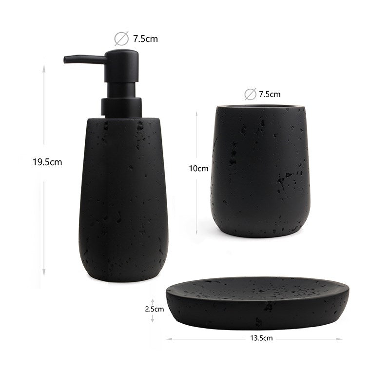 Black Matte Bathroom Accessories - Toothbrush Holder | Full House Lebanon