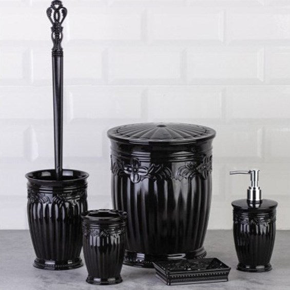 Elegant Bathroom Set (5ps) - Dark Grey | Full House Lebanon