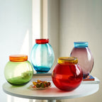 Decorative Glass Vases - Round, Red | Full House Lebanon
