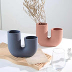 U-Shaped Ceramic Vase - Small, Yellow | Full House Lebanon