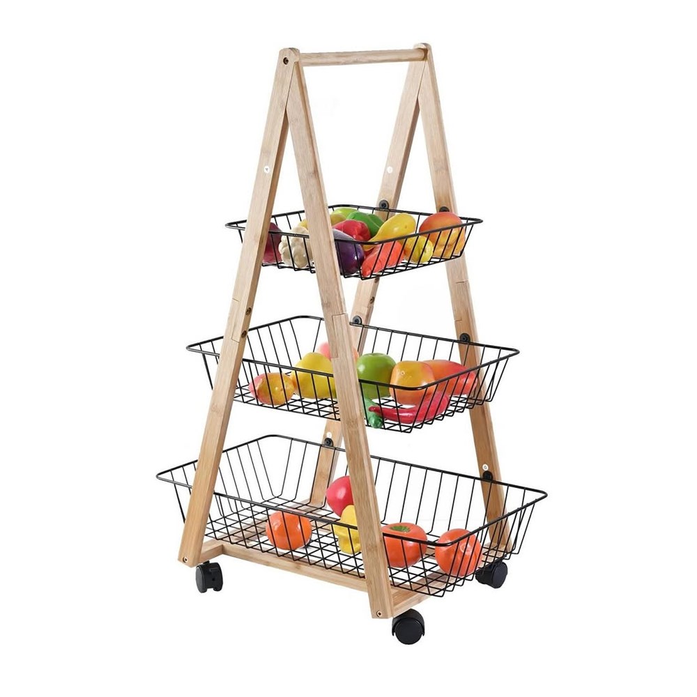 3 -Tier Rolling Storage Basket | Full House Lebanon