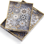 Decorative Serving Tray Set (2 Pcs) - 4 | Full House Lebanon