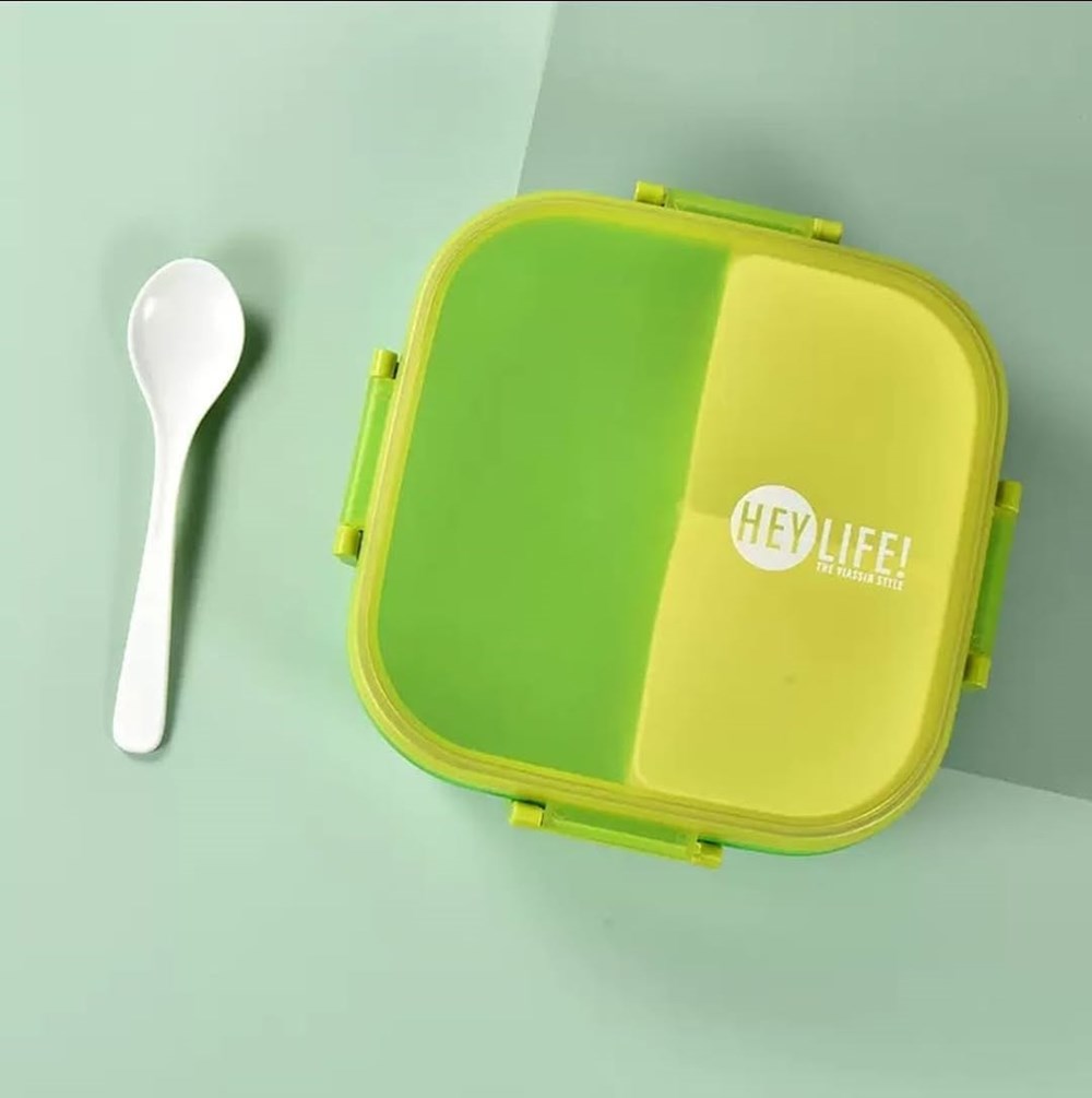 3 -Compartments Lunch Box - Rectangular, Blue | Full House Lebanon