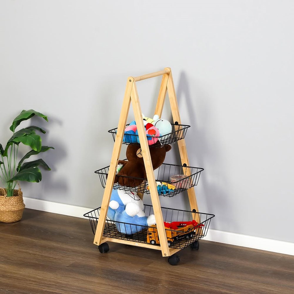 3 -Tier Rolling Storage Basket | Full House Lebanon