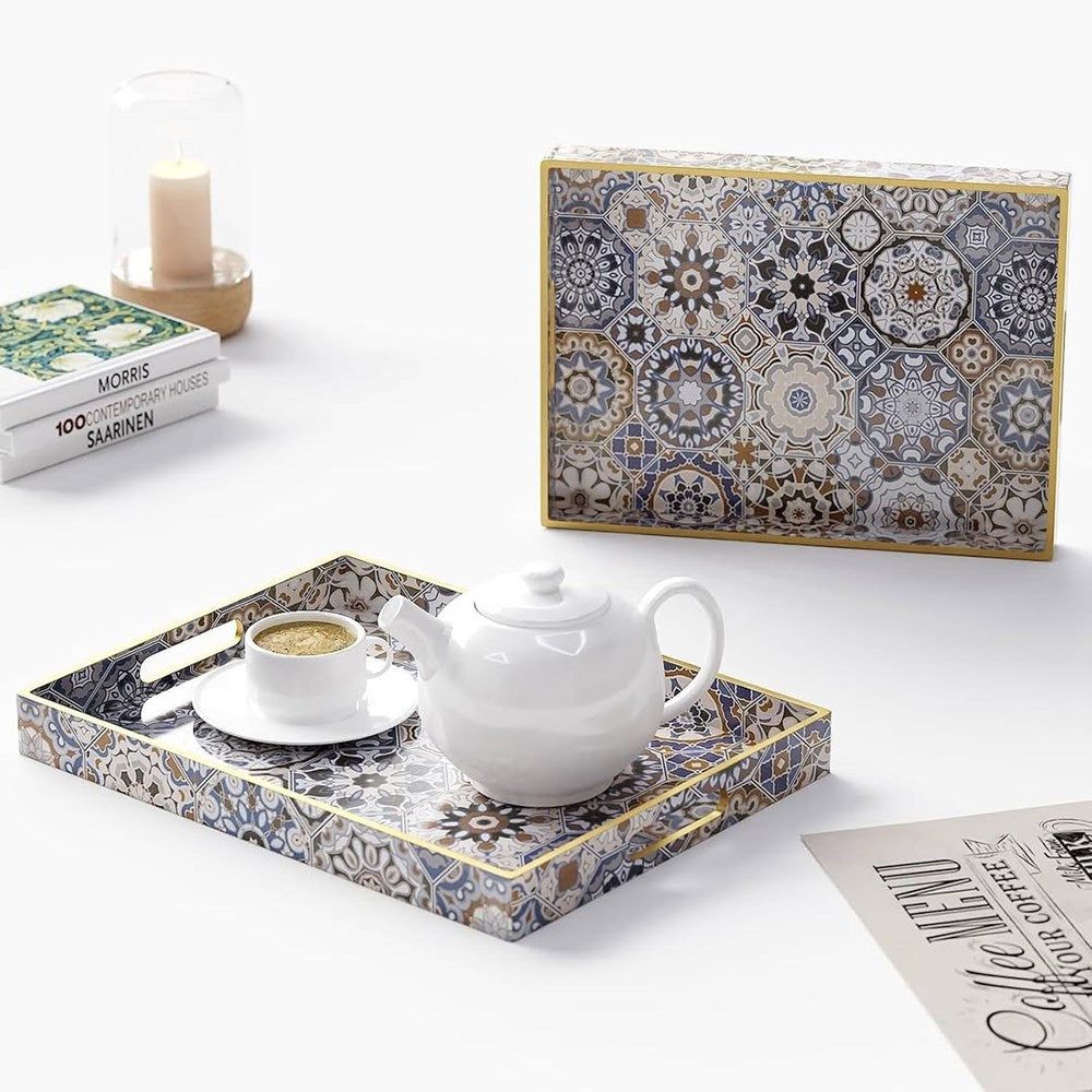 Decorative Serving Tray Set (2 Pcs) - 2 | Full House Lebanon