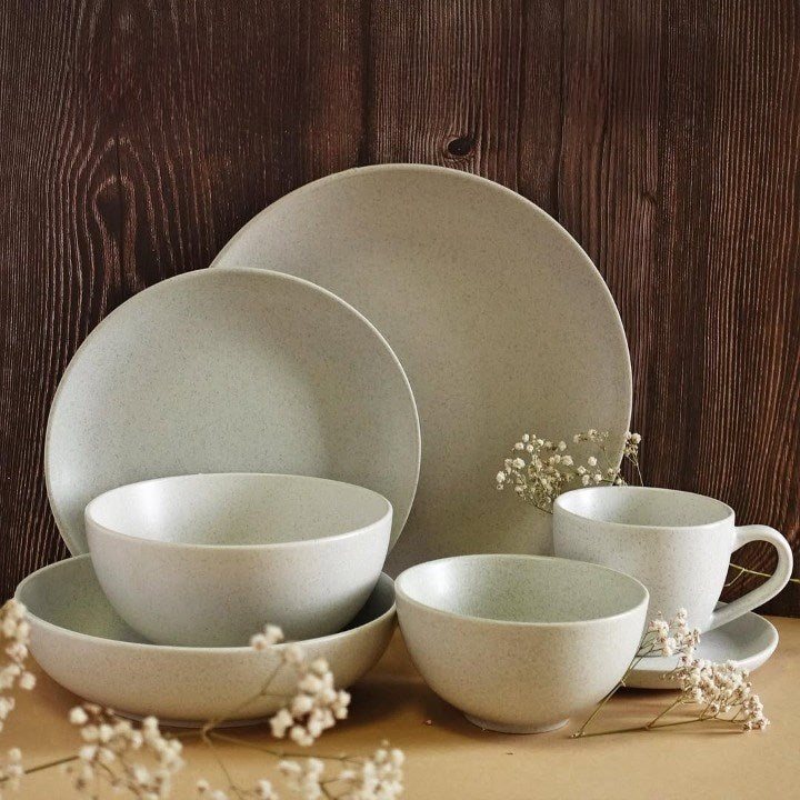 Grey Speckled Dinnerware - Salad Bowl | Full House Lebanon
