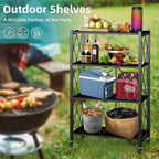 Foldable Multi-purpose Metal Shelving Units with Wheels | Full House Lebanon