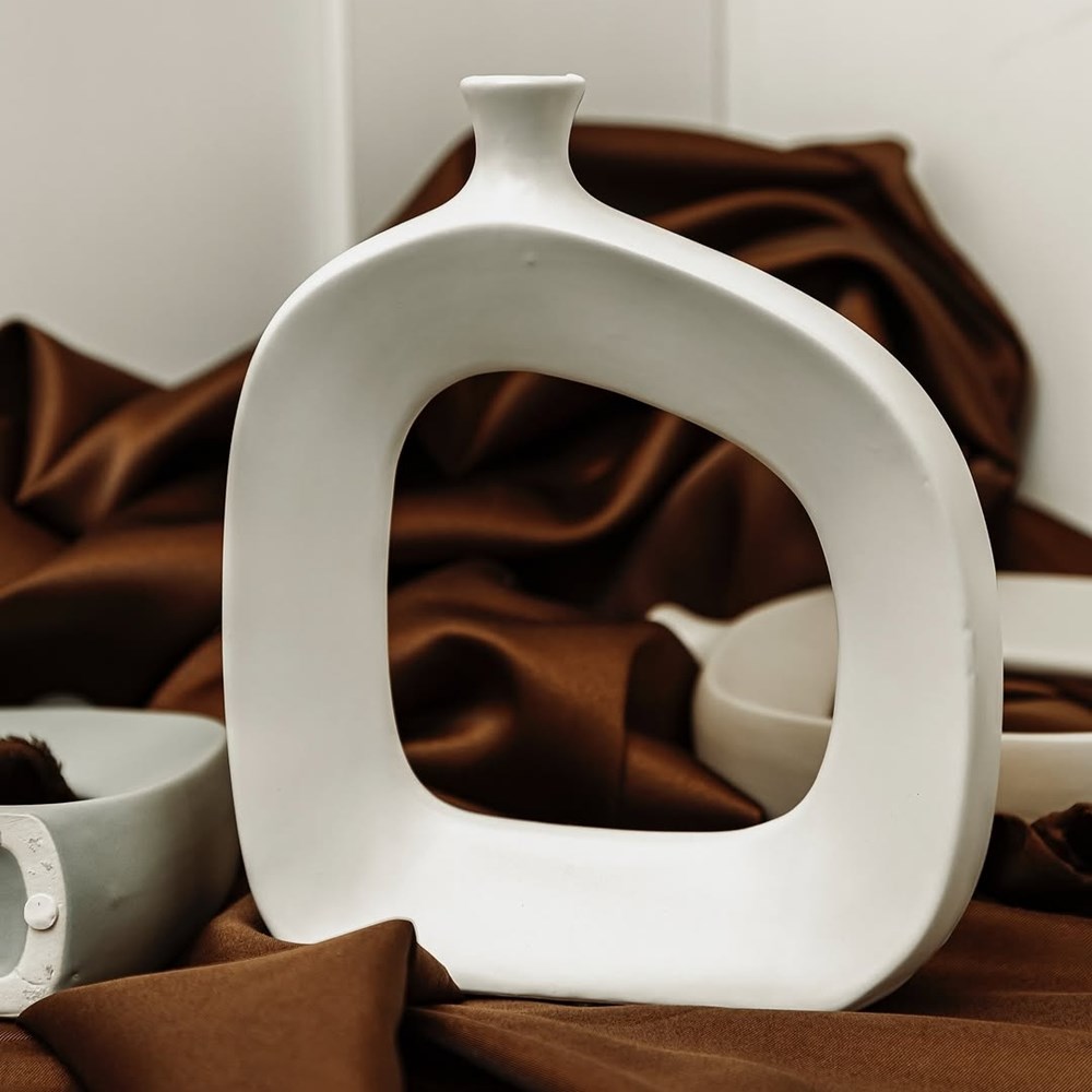 Modern Hollow Ceramic Vase | Full House Lebanon