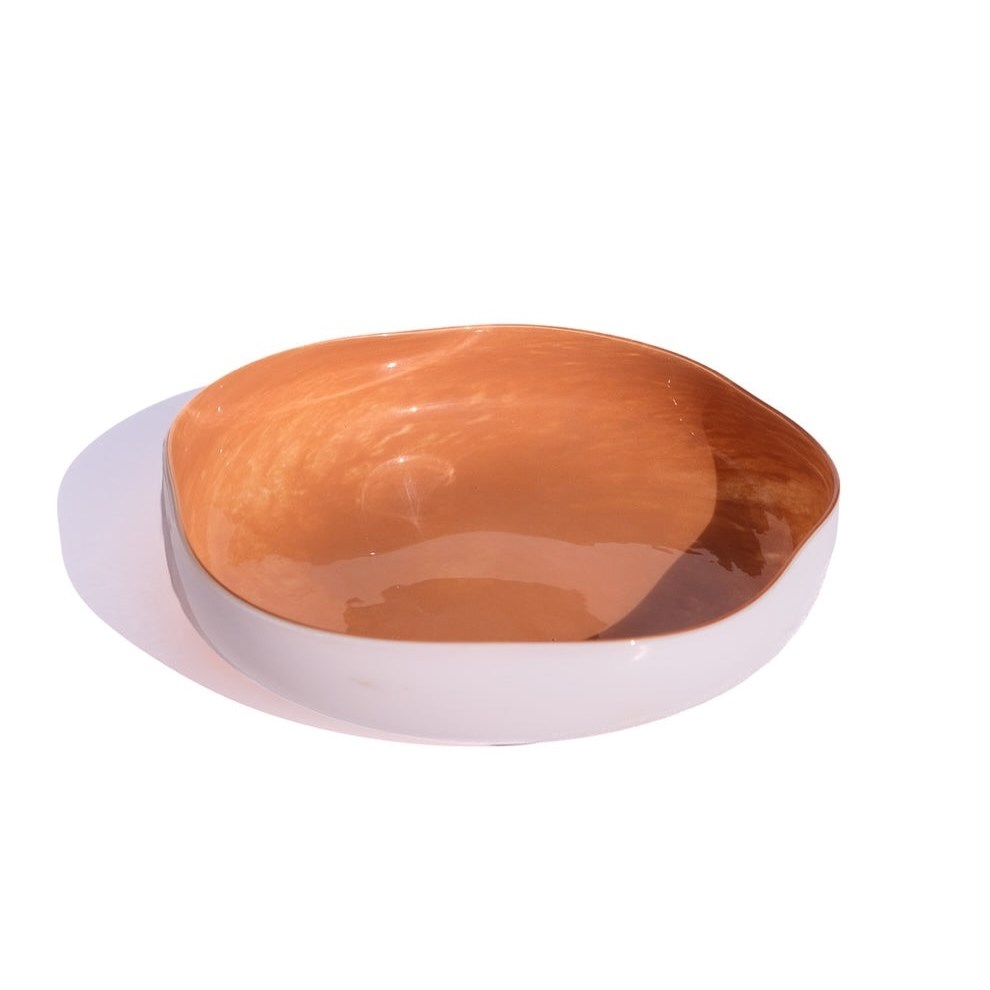 Glossy Serving Glass Bowl - Large, Light Purple | Full House Lebanon