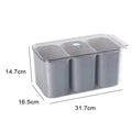 3-Compartments Acrylic Fridge Container | Full House Lebanon