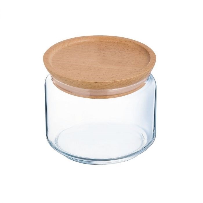 Luminarc Pure Glass Jar with Wooden Lid | Full House Lebanon