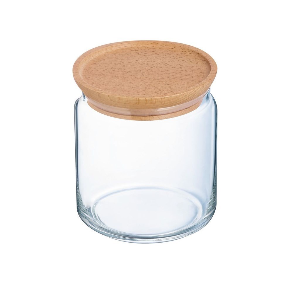 Luminarc Pure Glass Jar with Wooden Lid | Full House Lebanon