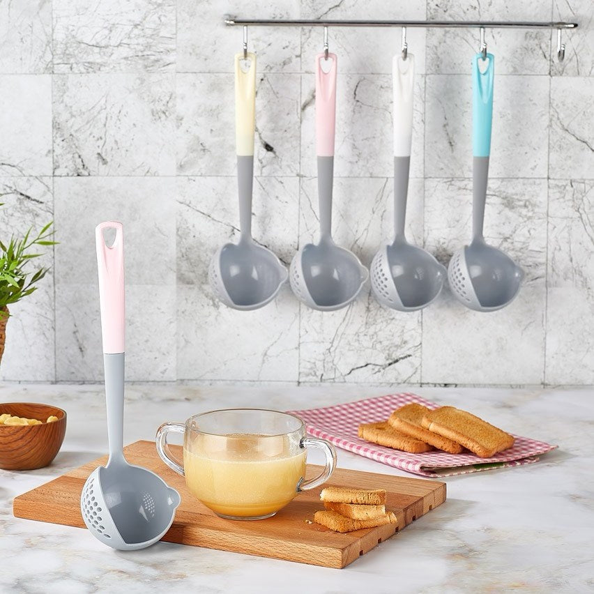 2 in 1 Kitchen Spoon & Strainer - Light Blue | Full House Lebanon