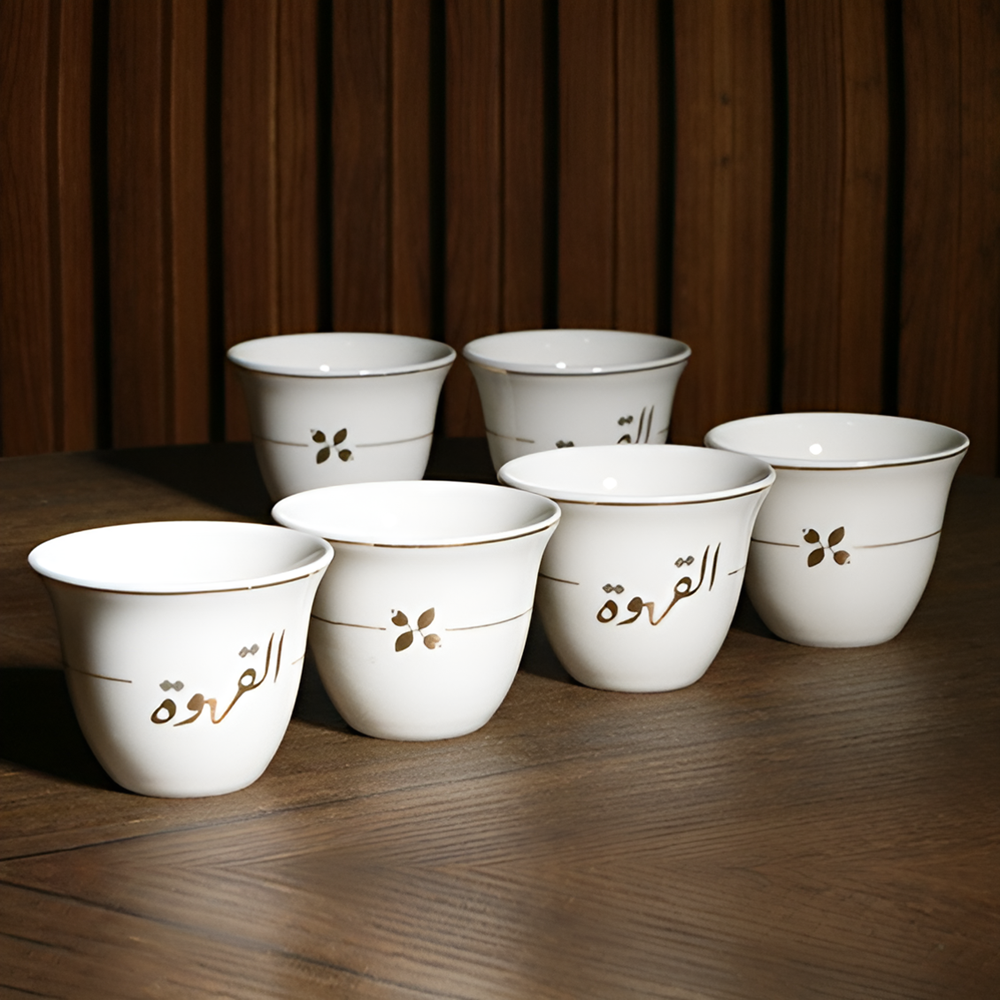 La Table Élégante Shaffeh Coffee Cup (Half a Dozen) - Birds | Full House Lebanon