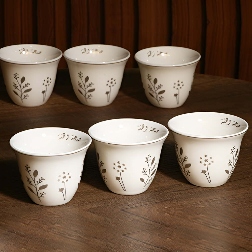 La Table Élégante Shaffeh Coffee Cup (Half a Dozen) | Full House Lebanon