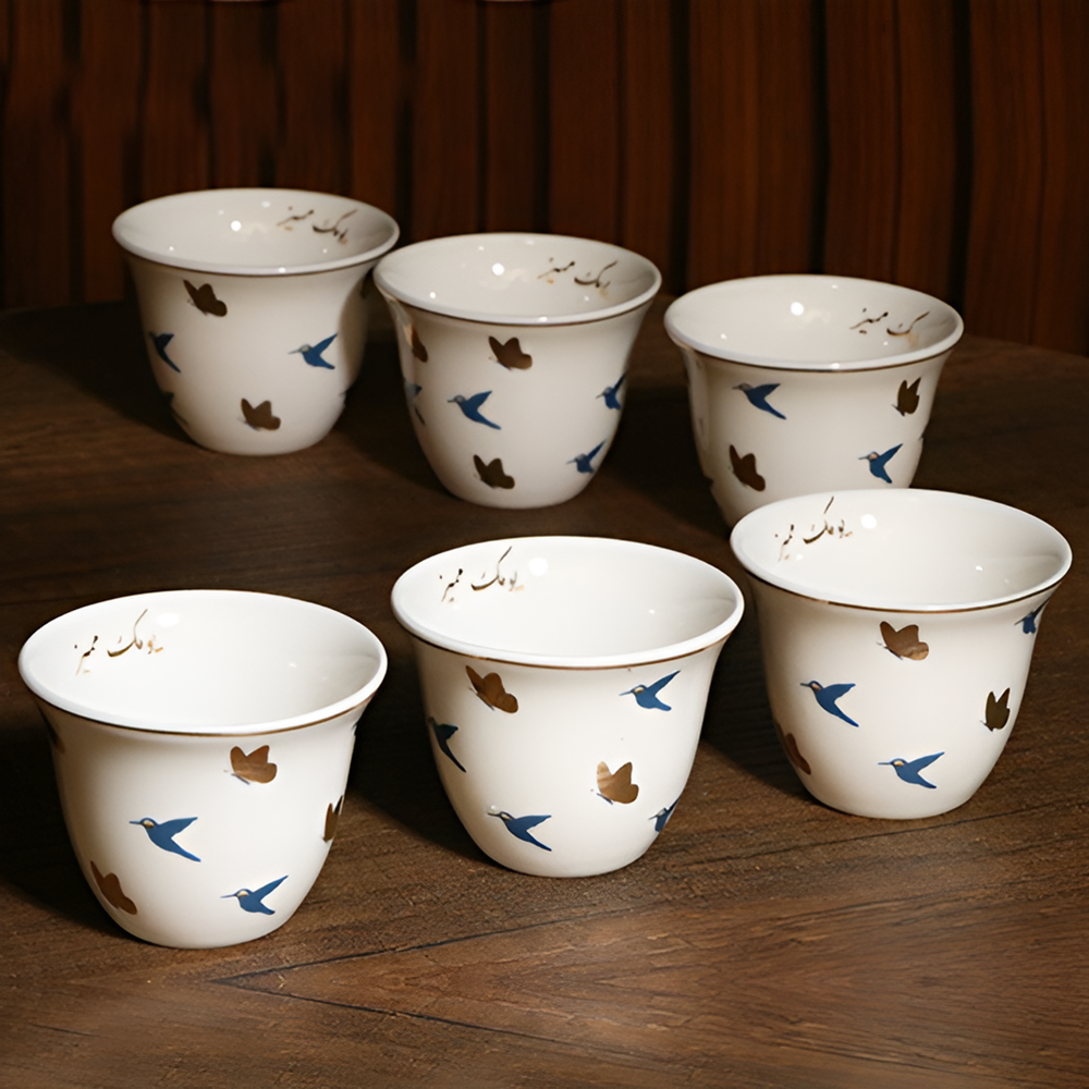 La Table Élégante Shaffeh Coffee Cup (Half a Dozen) - Flowers | Full House Lebanon