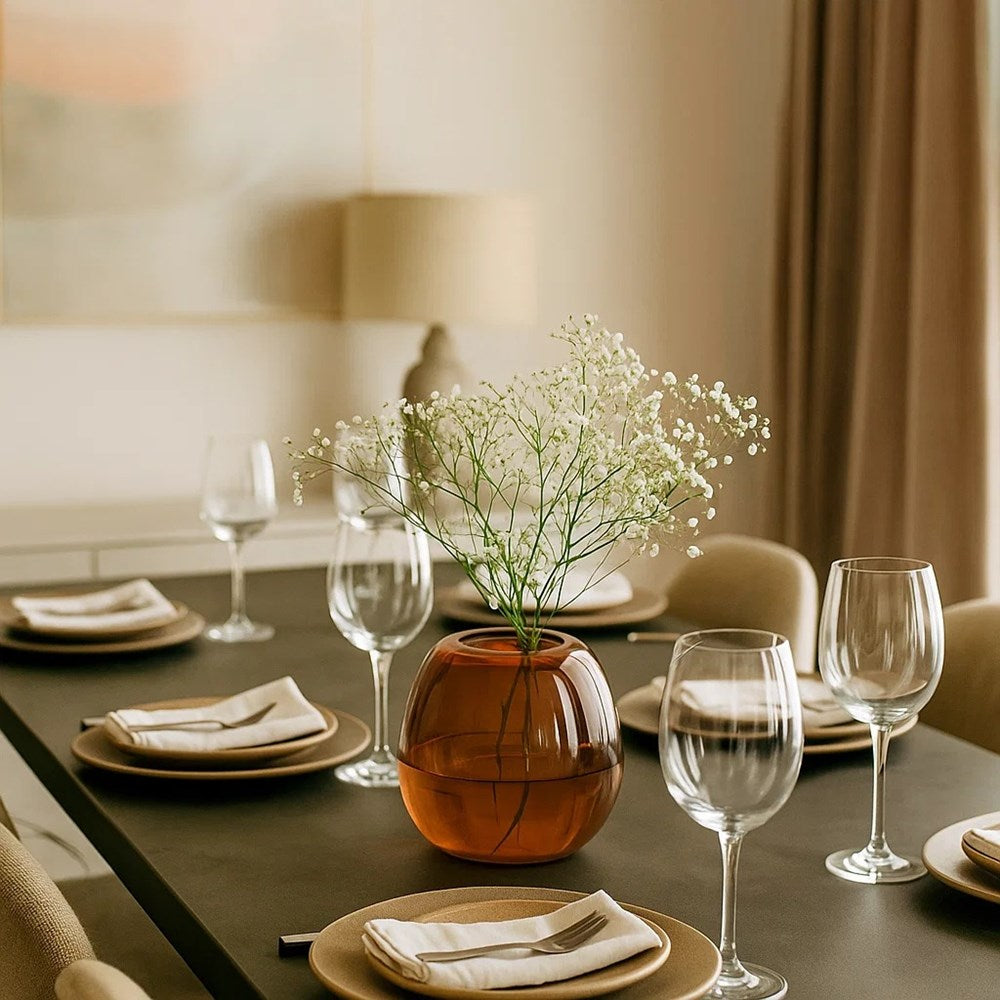 Plant Glass Vase - Long, Green | Full House Lebanon