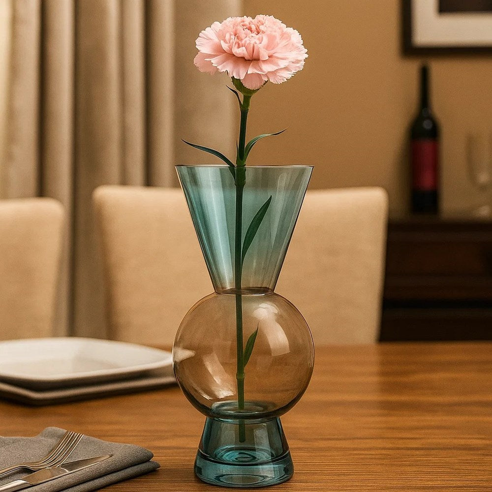 Modern Geometric Glass Vase | Full House Lebanon