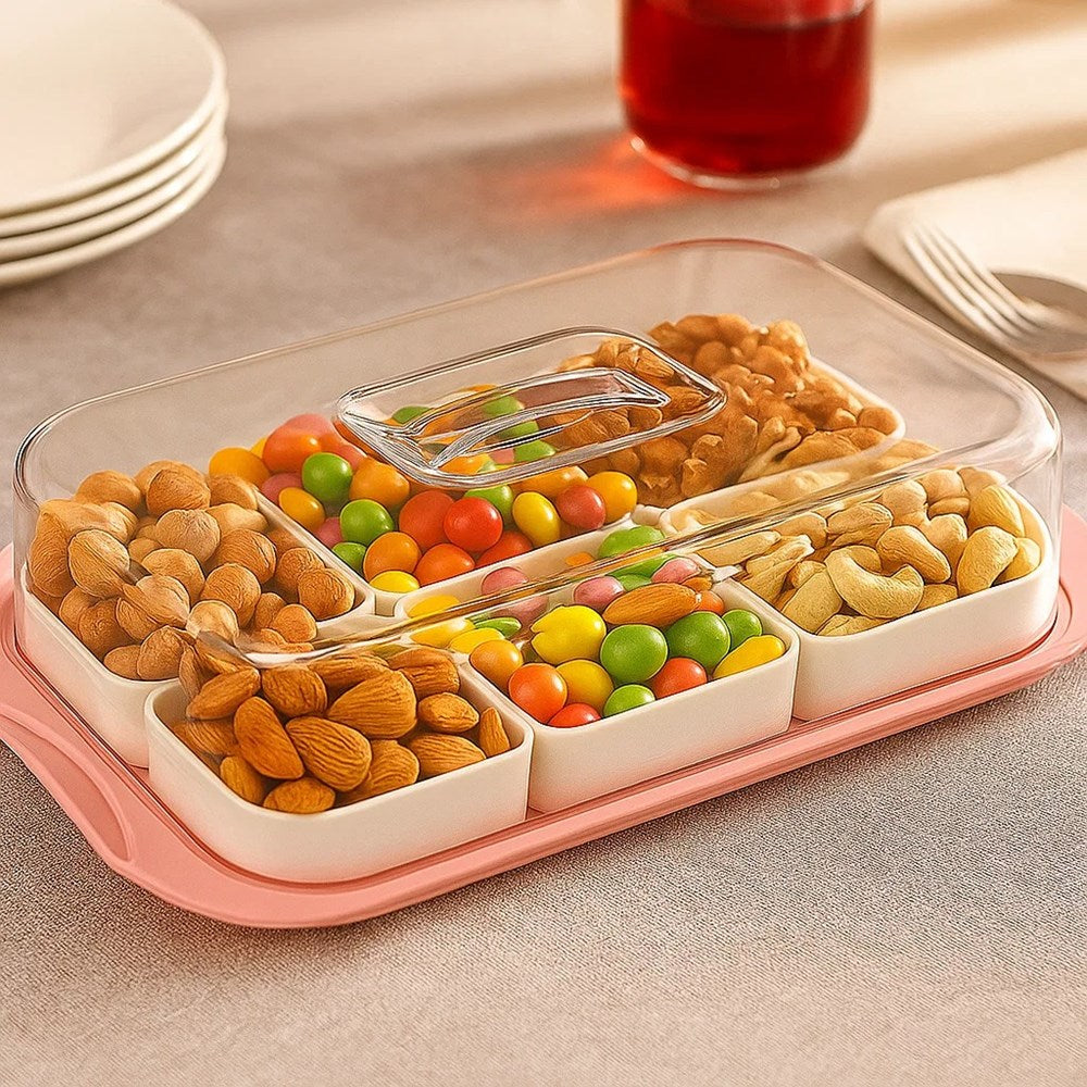 Breakfast Tray with Removable Compartments - Pink | Full House Lebanon