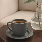 Doted Porcelain Coffee /Tea Cup Set (Half a Dozen) - Tea, Black | Full House Lebanon