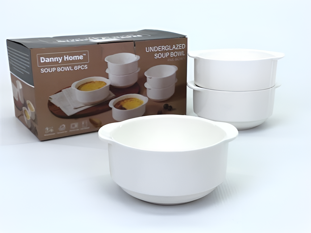 Porcelain Soup Bowl Set (6 Pcs) | Full House Lebanon