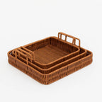 Rattan Tray Set (3 Pcs) | Full House Lebanon