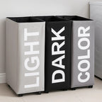 3-Compartment Laundry Hamper with Wheels | Full House Lebanon