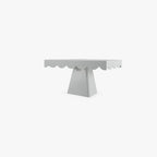 Rectangular Cake Stand with Scalloped Edge - Light Blue | Full House Lebanon