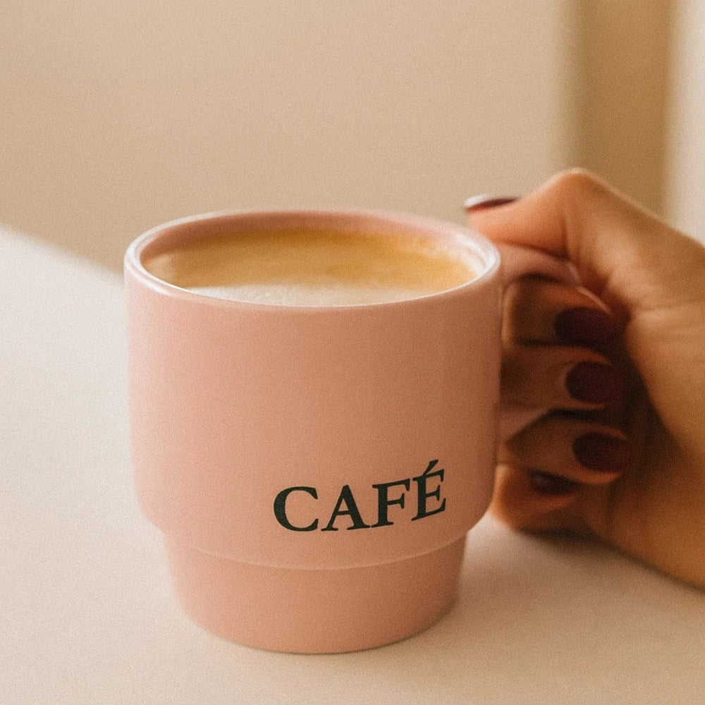 Stackable Porcelain Mug - Love, White | Full House Lebanon