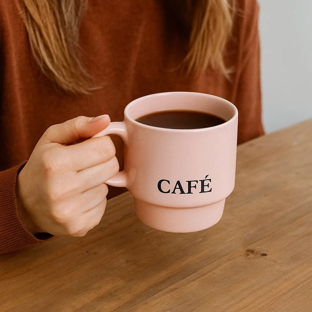 Stackable Porcelain Mug - Hope, White | Full House Lebanon