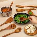 Acacia Wood Serving Utensils - Spoon | Full House Lebanon