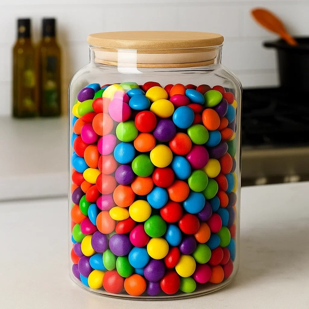 Glass Storage Jar with Bamboo Lid | Full House Lebanon
