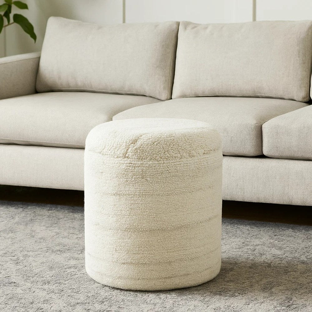 Cannon Round Pouf Ottoman | Full House Lebanon