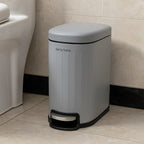 5-Liter Stainless Steel Trash Can with Lid and Pedal - Black | Full House Lebanon
