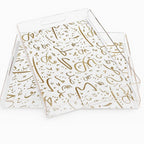 Rectangular Plastic Printed Serving Tay Set (2 Pcs) - 1 | Full House Lebanon
