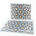 Rectangular Plastic Printed Serving Tay Set (2 Pcs) - 9 | Full House Lebanon