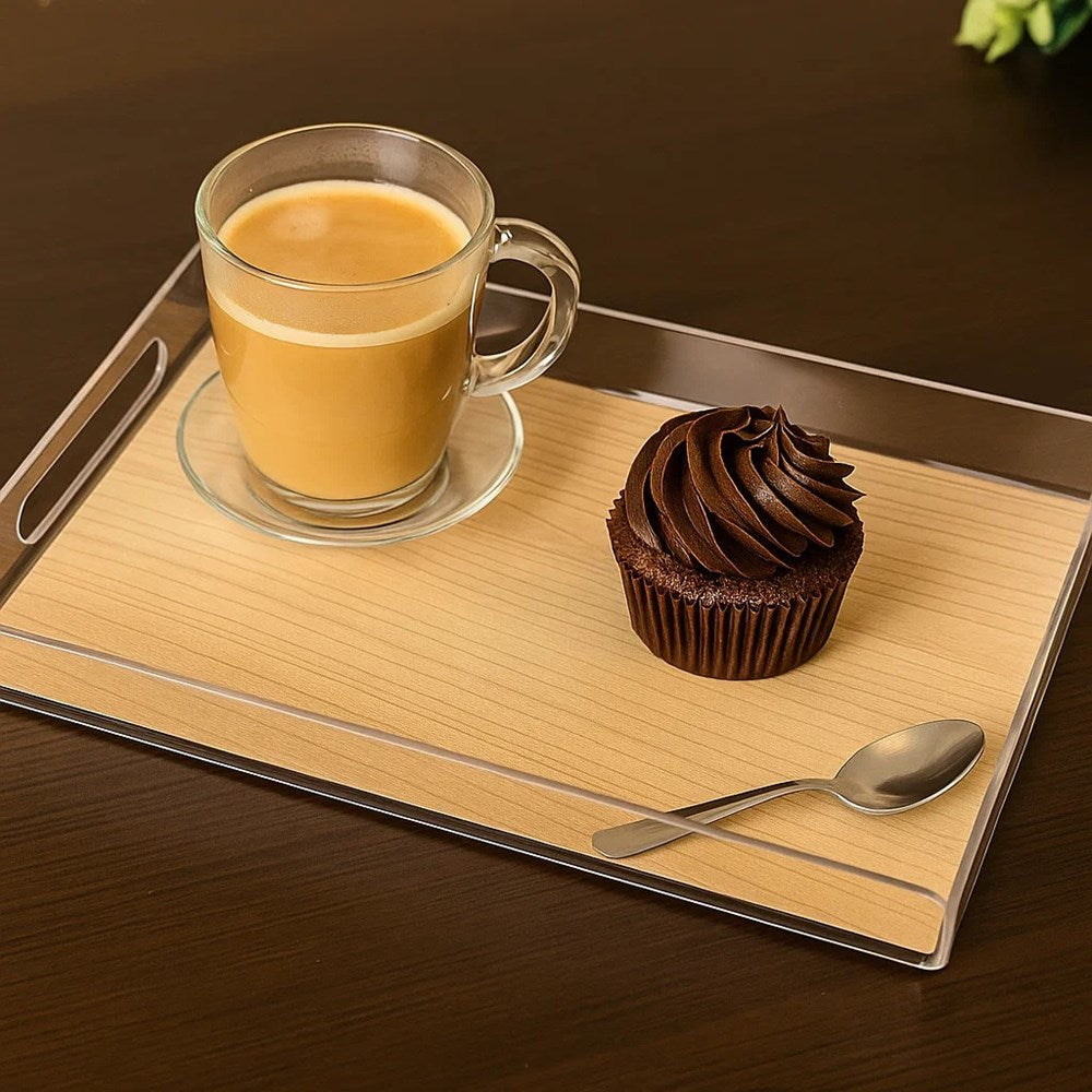Rectangular Plastic Printed Serving Tay Set (2 Pcs) | Full House Lebanon